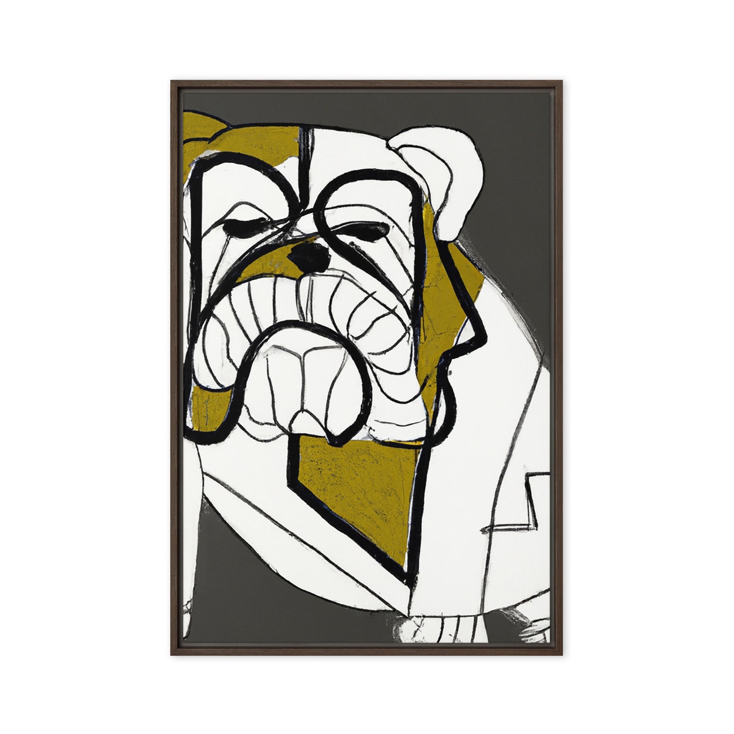 English Bulldog Framed canvas