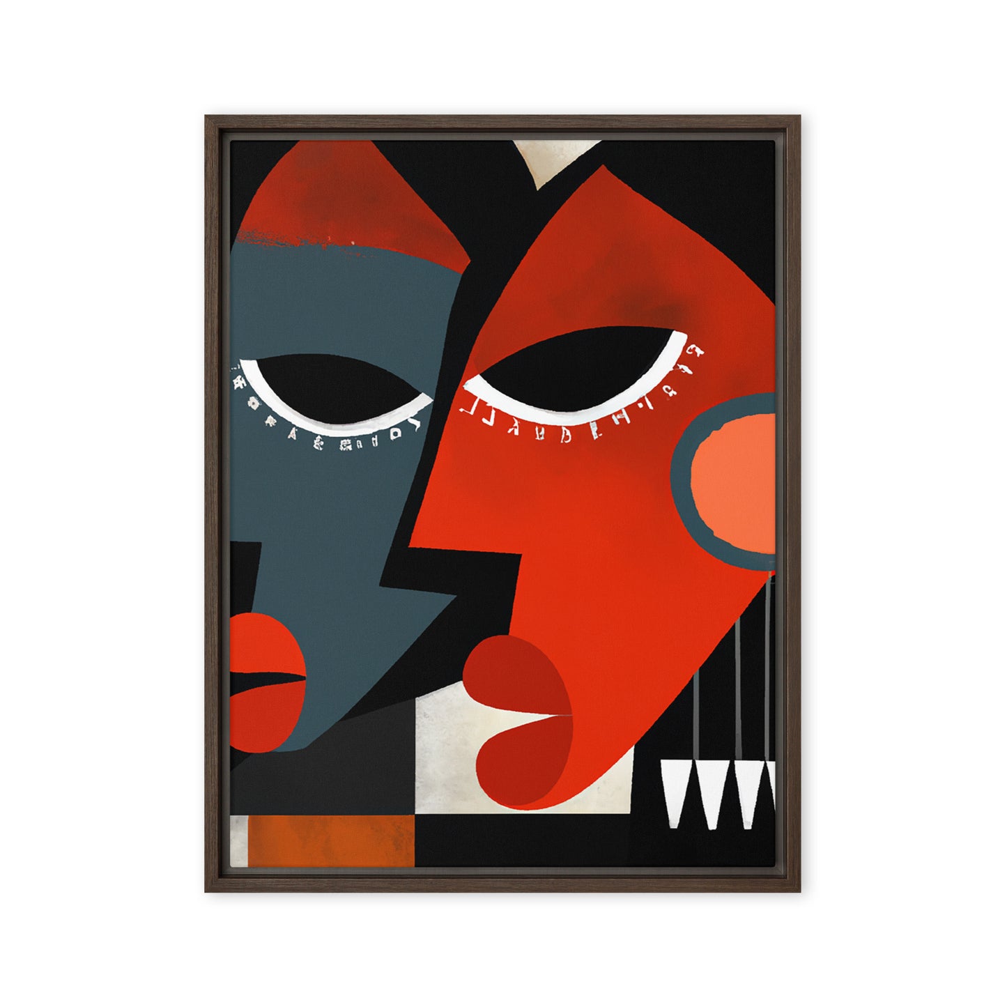 Masks Framed canvas