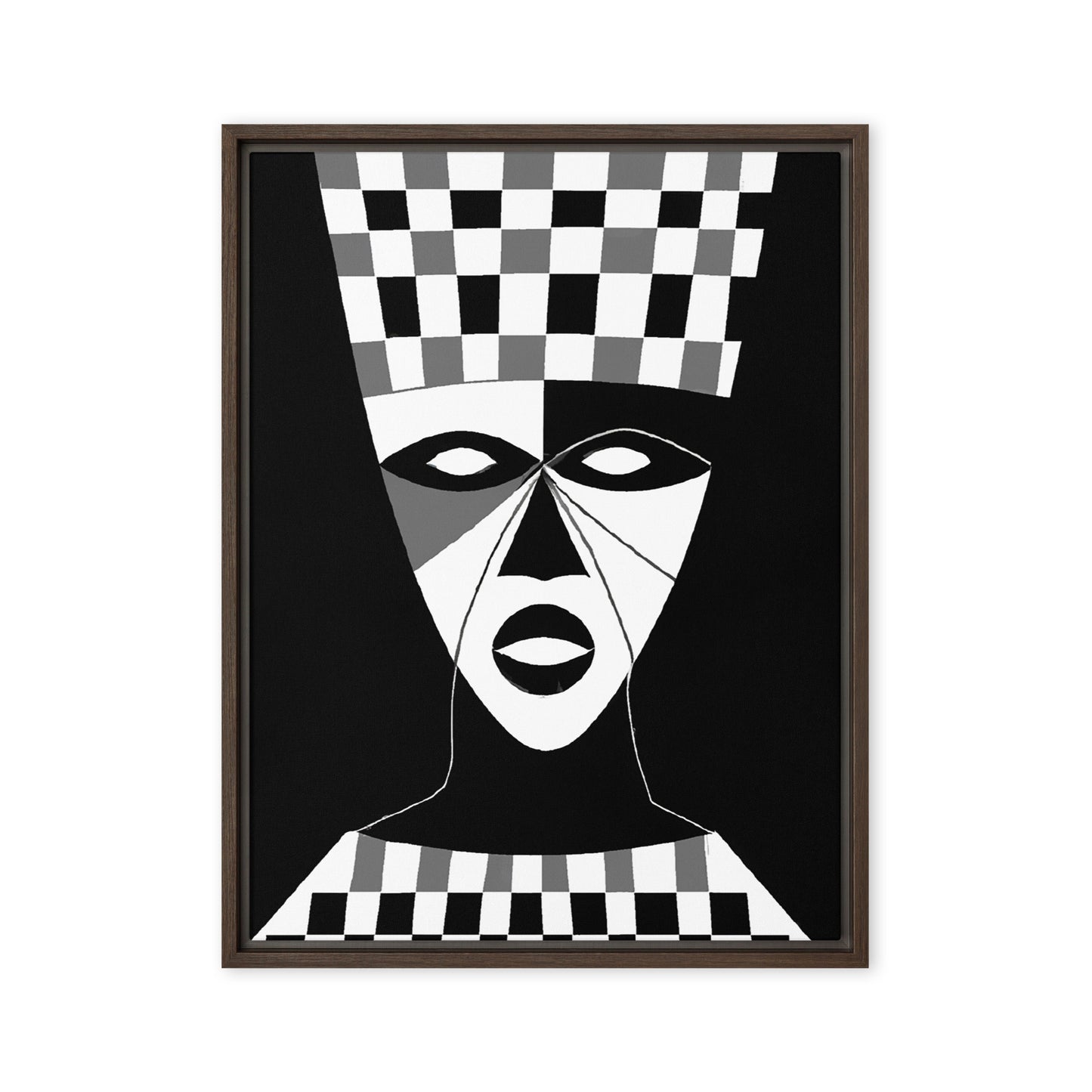 Mask Framed canvas