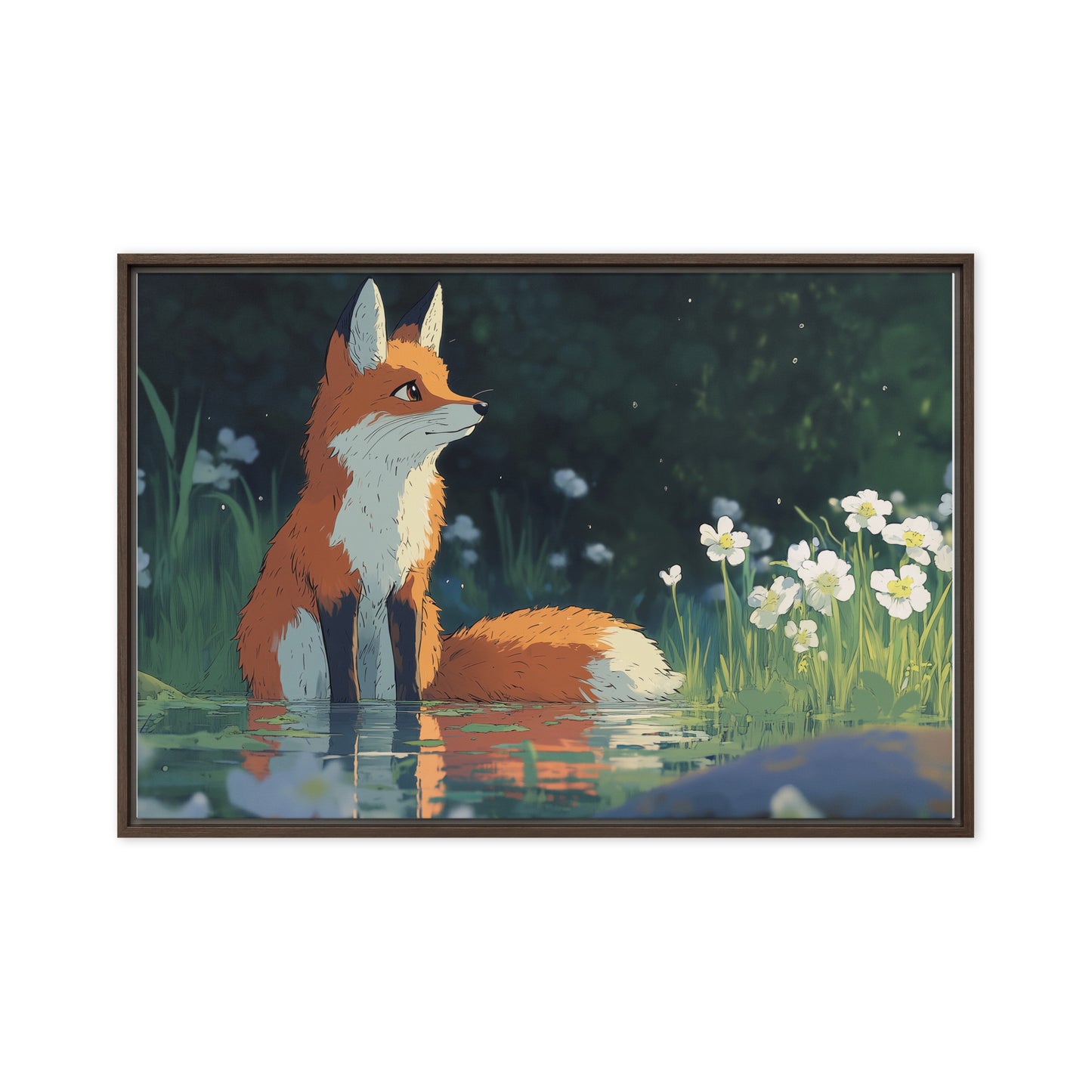 Fox Framed canvas