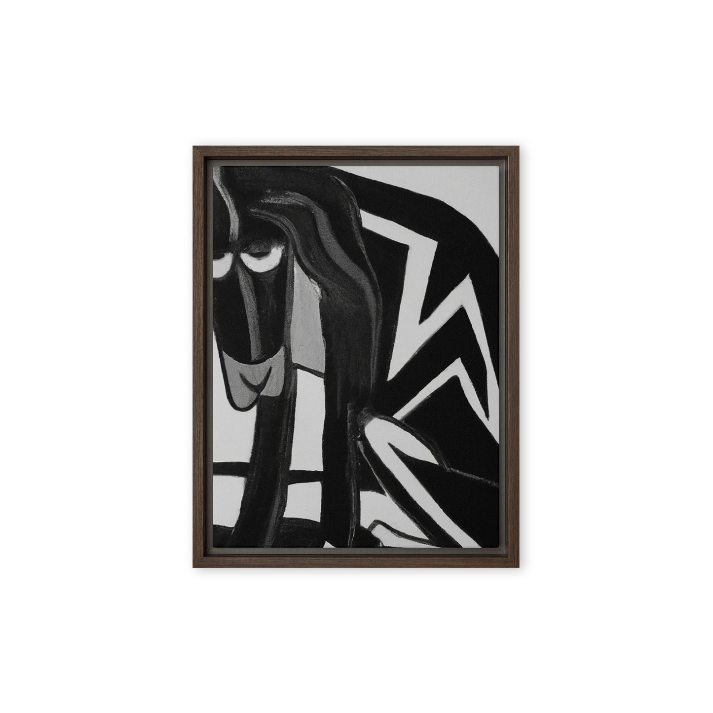 The Black Dog Framed canvas