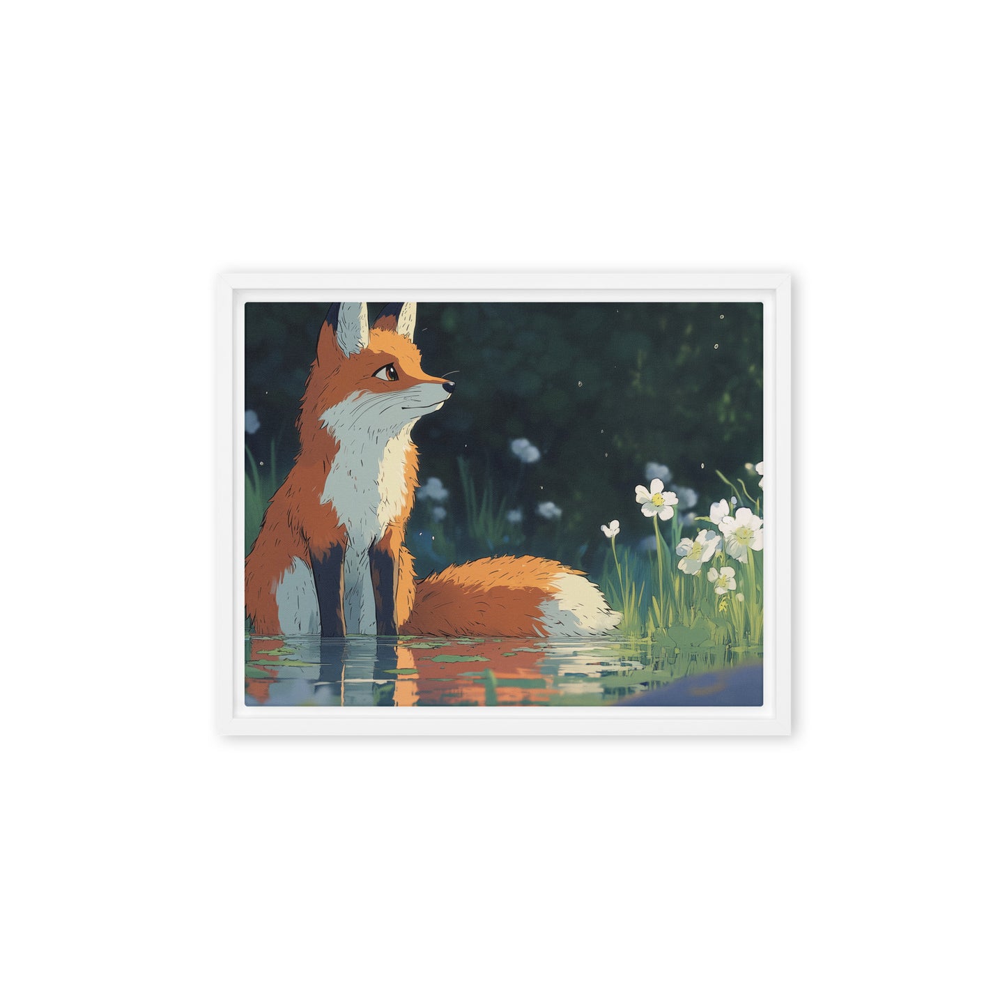 Fox Framed canvas