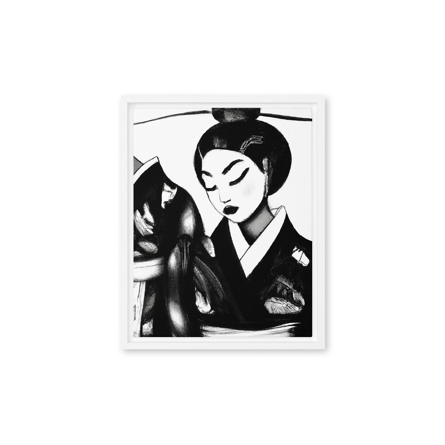 Ukiyo-e Framed canvas