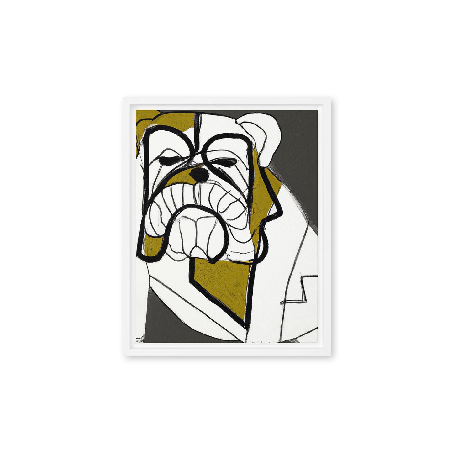 English Bulldog Framed canvas