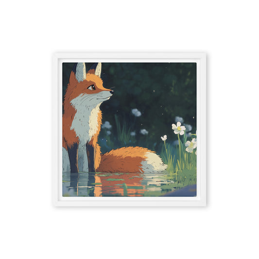 Fox Framed canvas