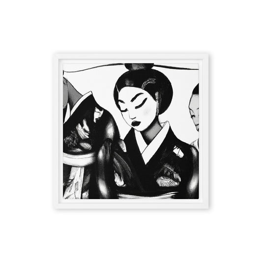 Ukiyo-e Framed canvas