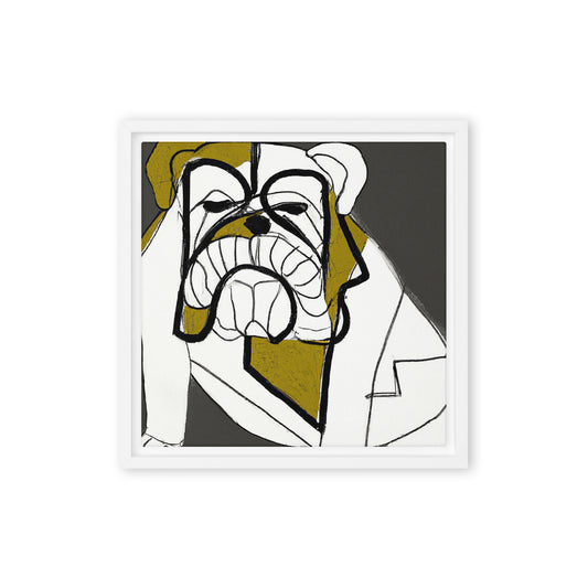 English Bulldog Framed canvas