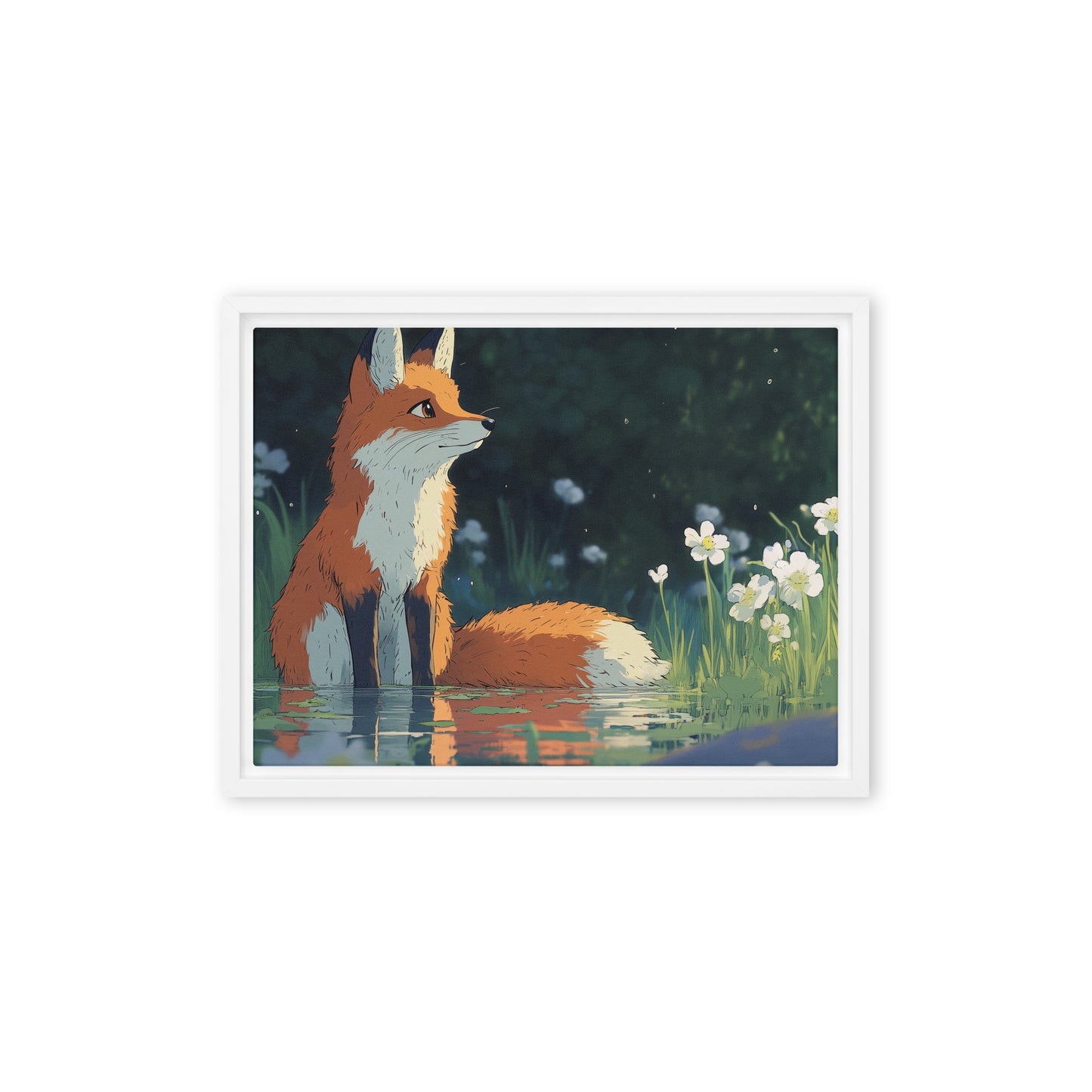 Fox Framed canvas