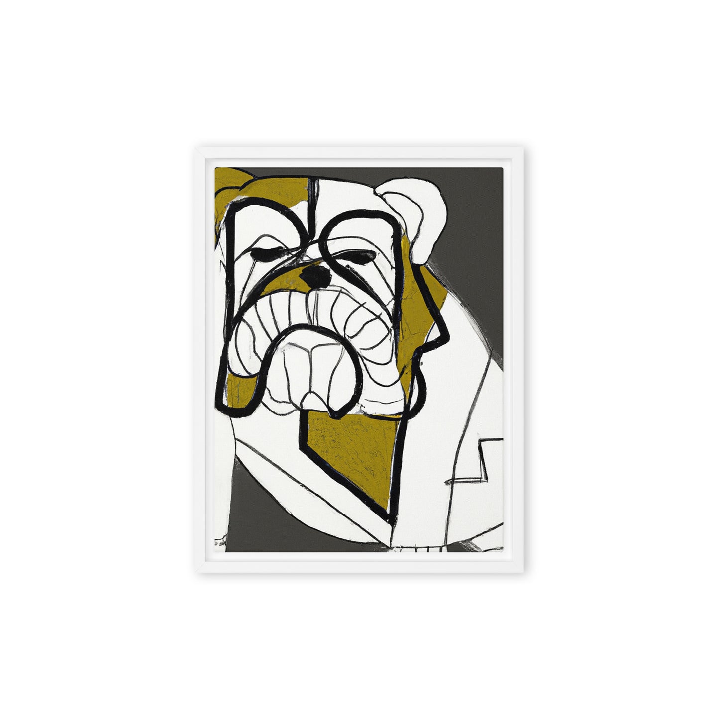 English Bulldog Framed canvas