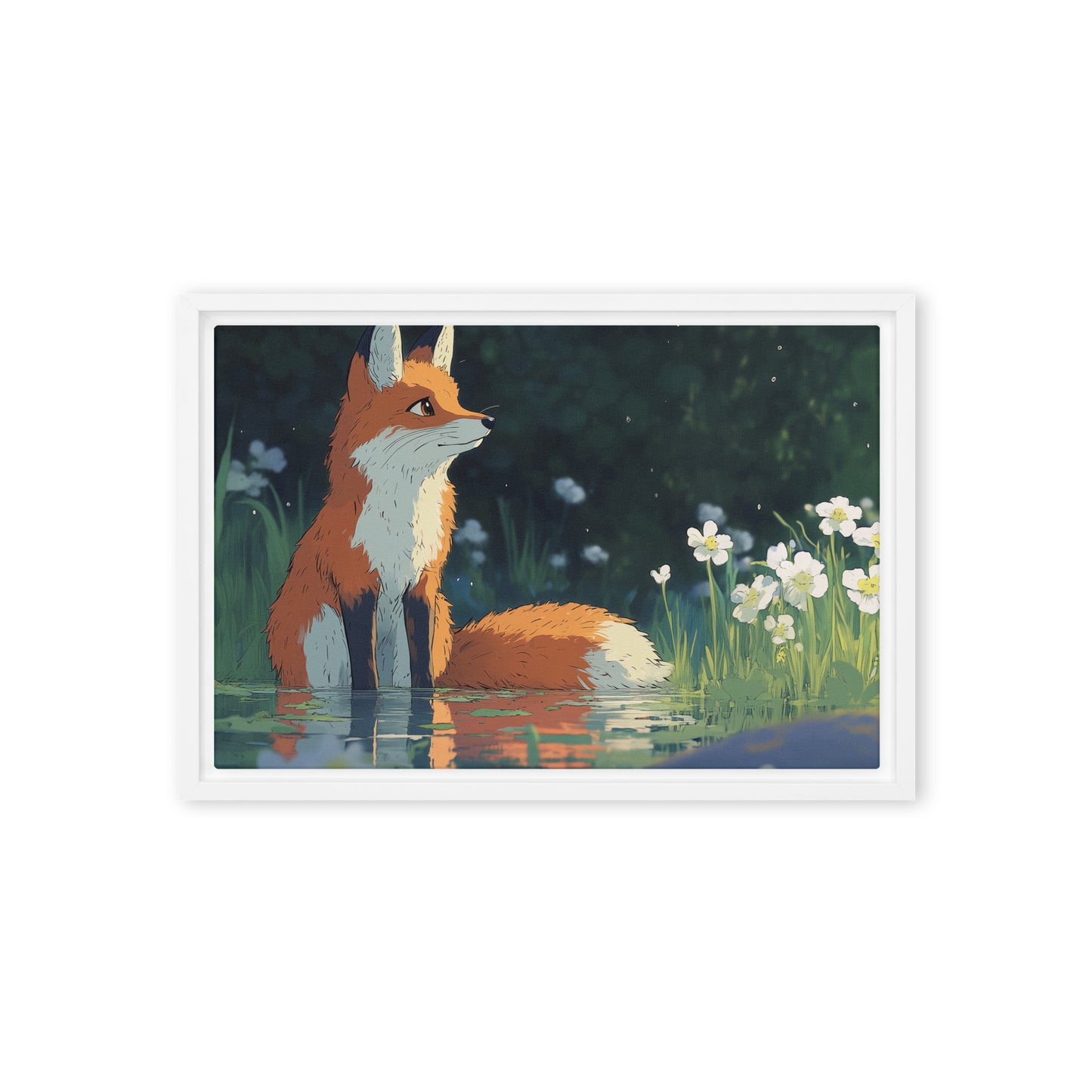 Fox Framed canvas