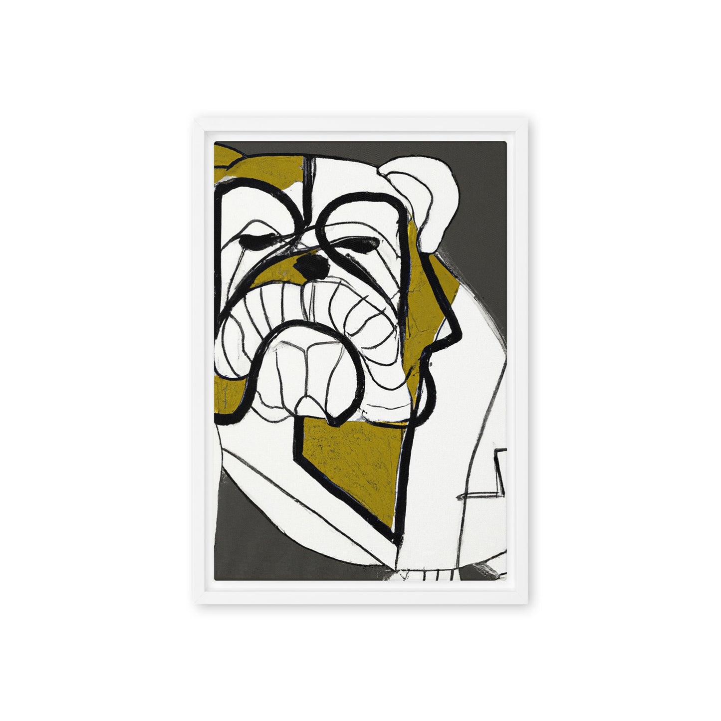 English Bulldog Framed canvas