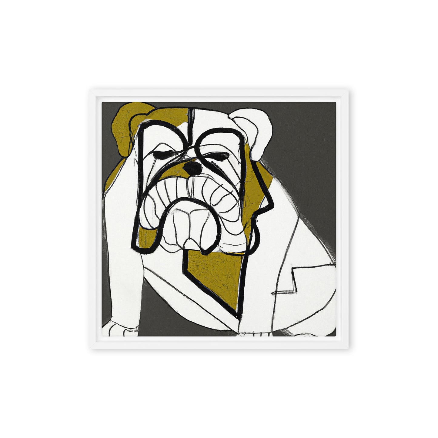 English Bulldog Framed canvas