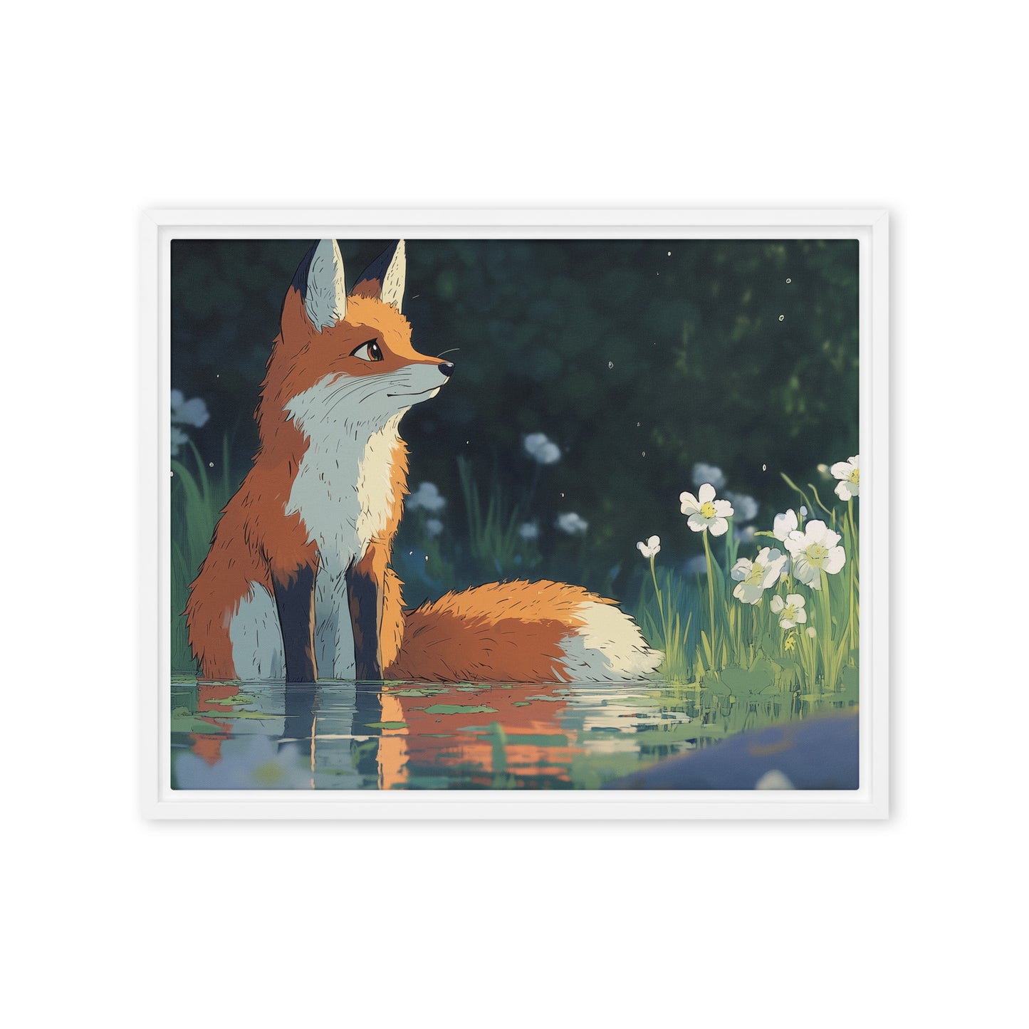 Fox Framed canvas