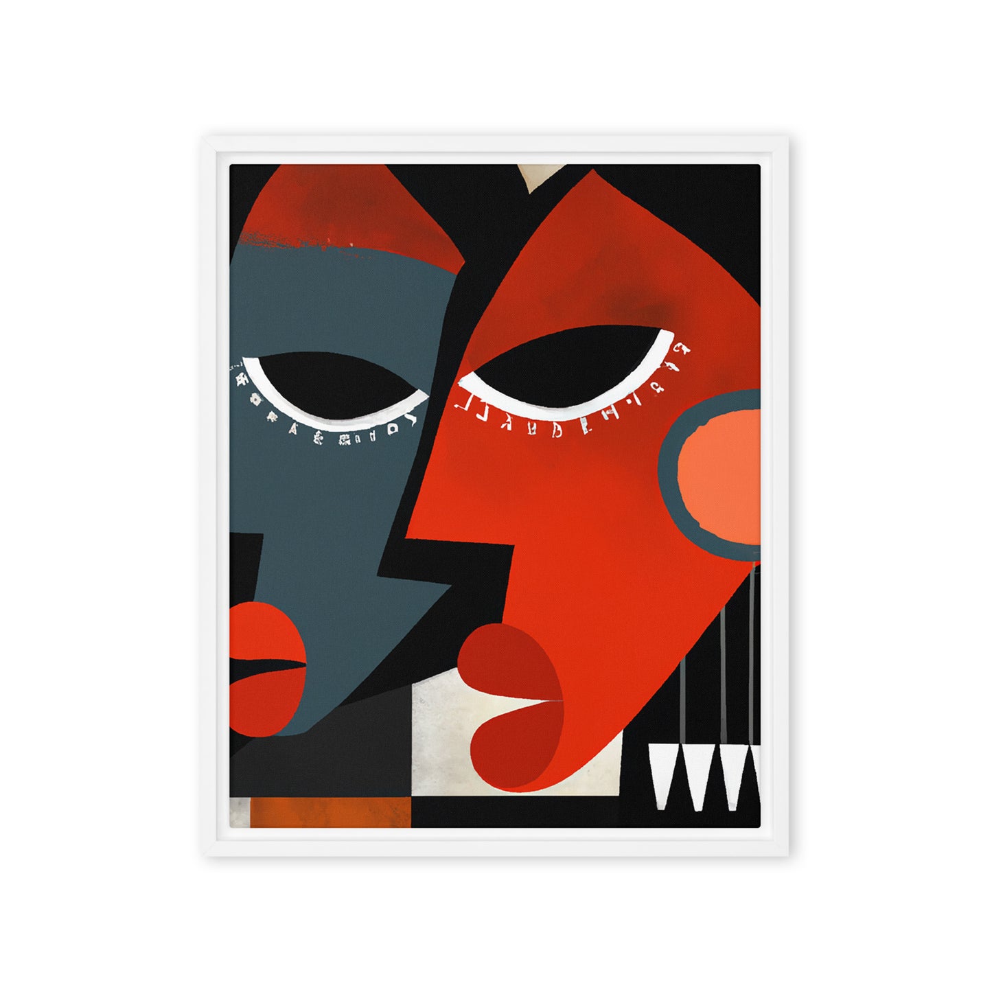 Masks Framed canvas