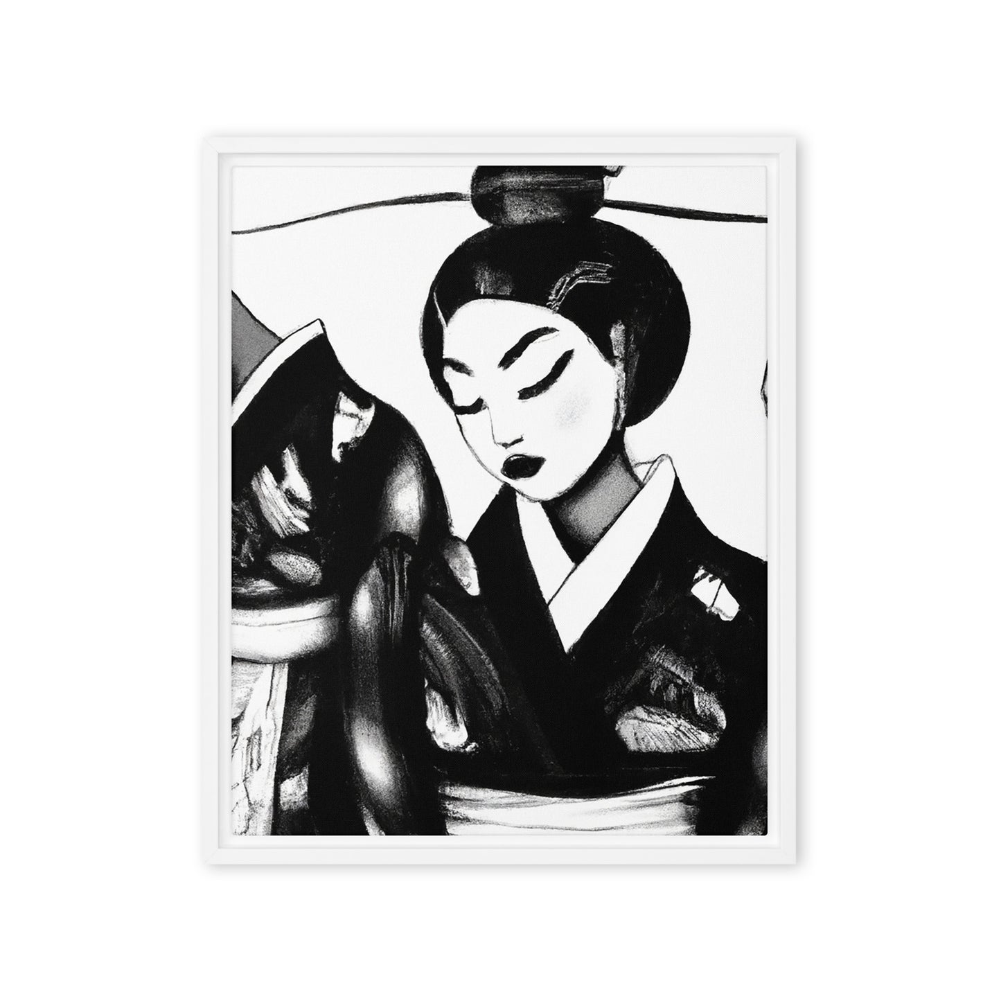 Ukiyo-e Framed canvas