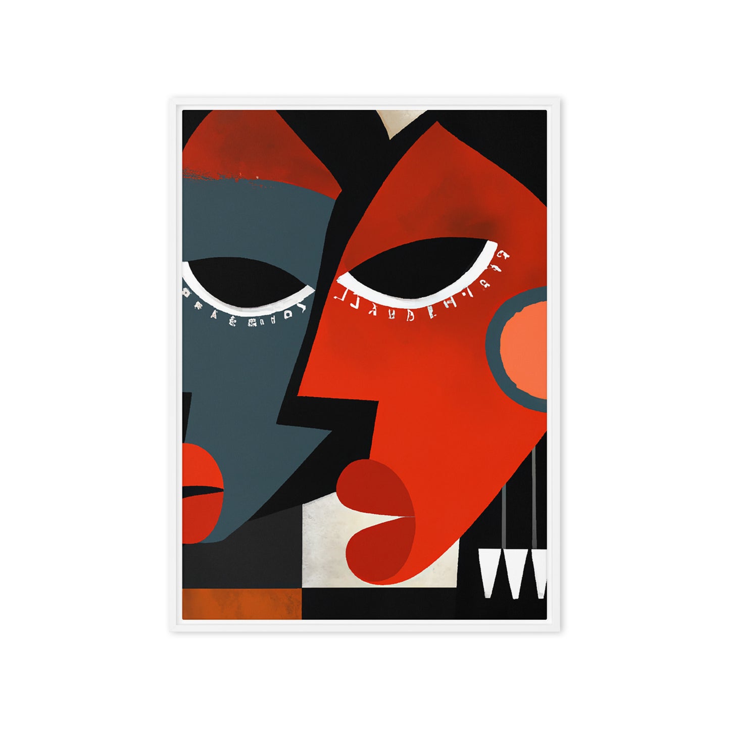 Masks Framed canvas