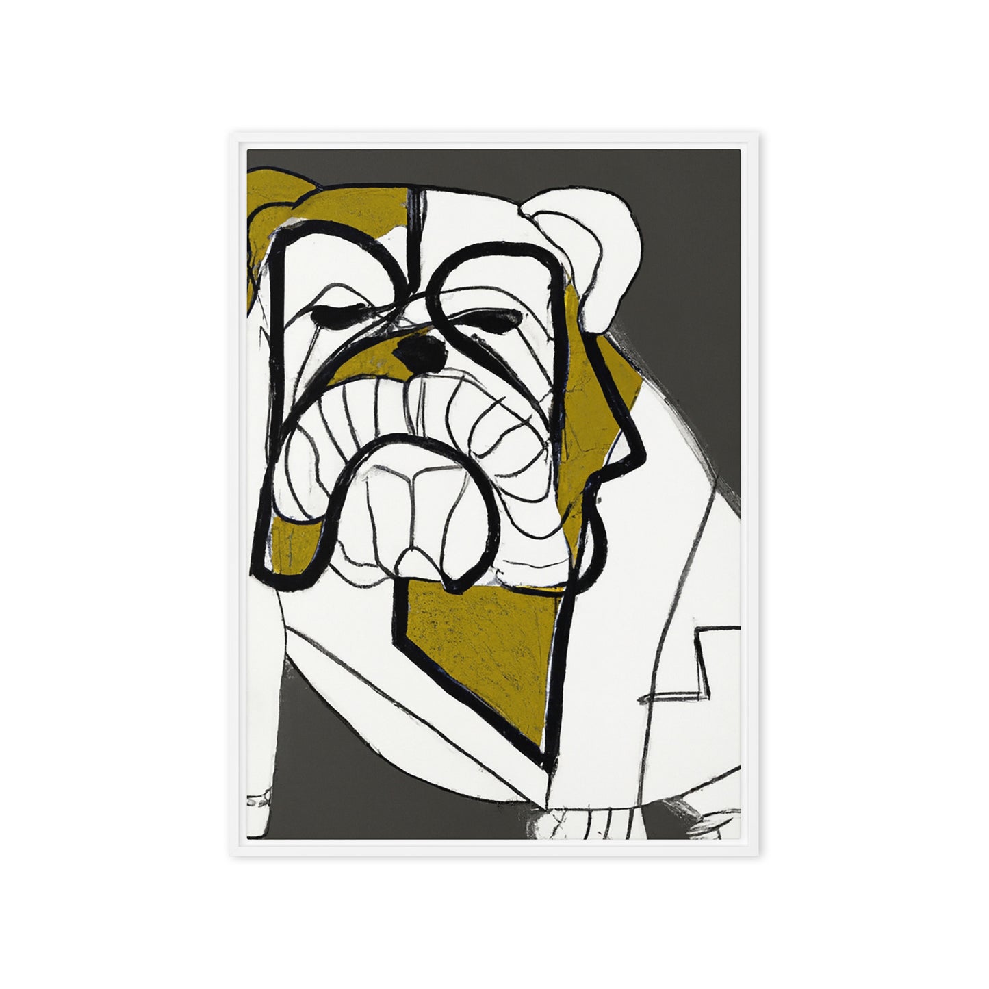 English Bulldog Framed canvas