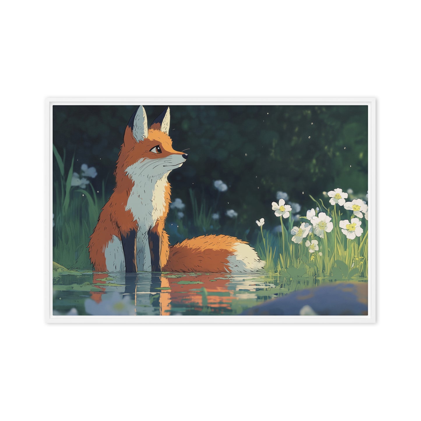 Fox Framed canvas