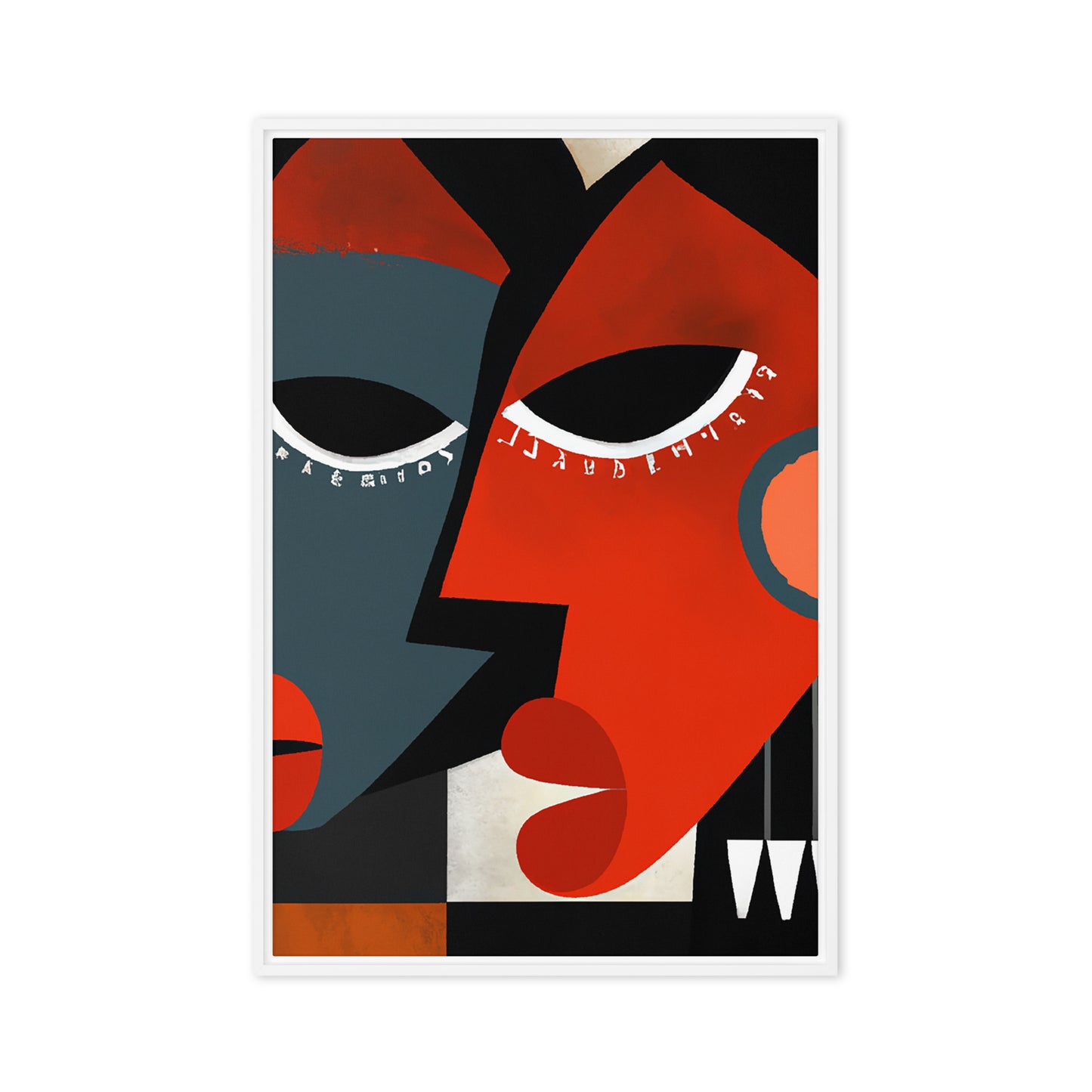 Masks Framed canvas