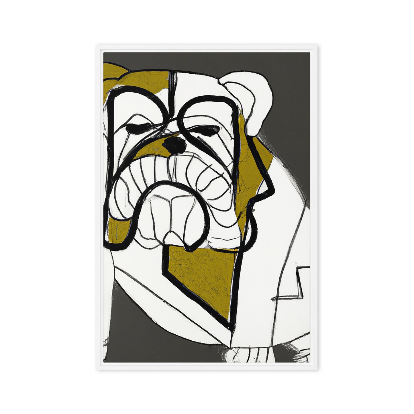 English Bulldog Framed canvas