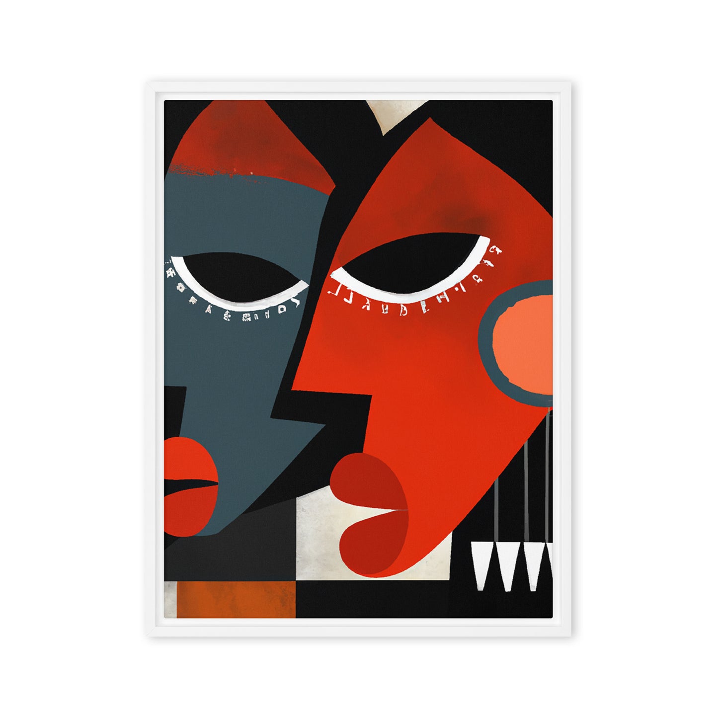 Masks Framed canvas