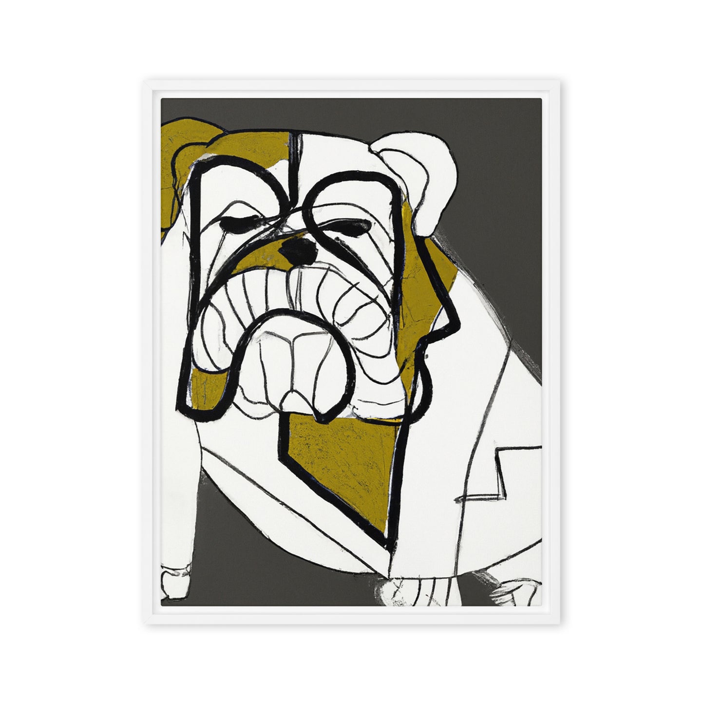 English Bulldog Framed canvas