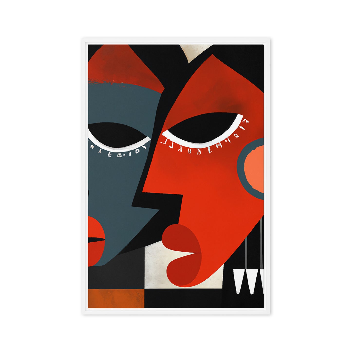 Masks Framed canvas