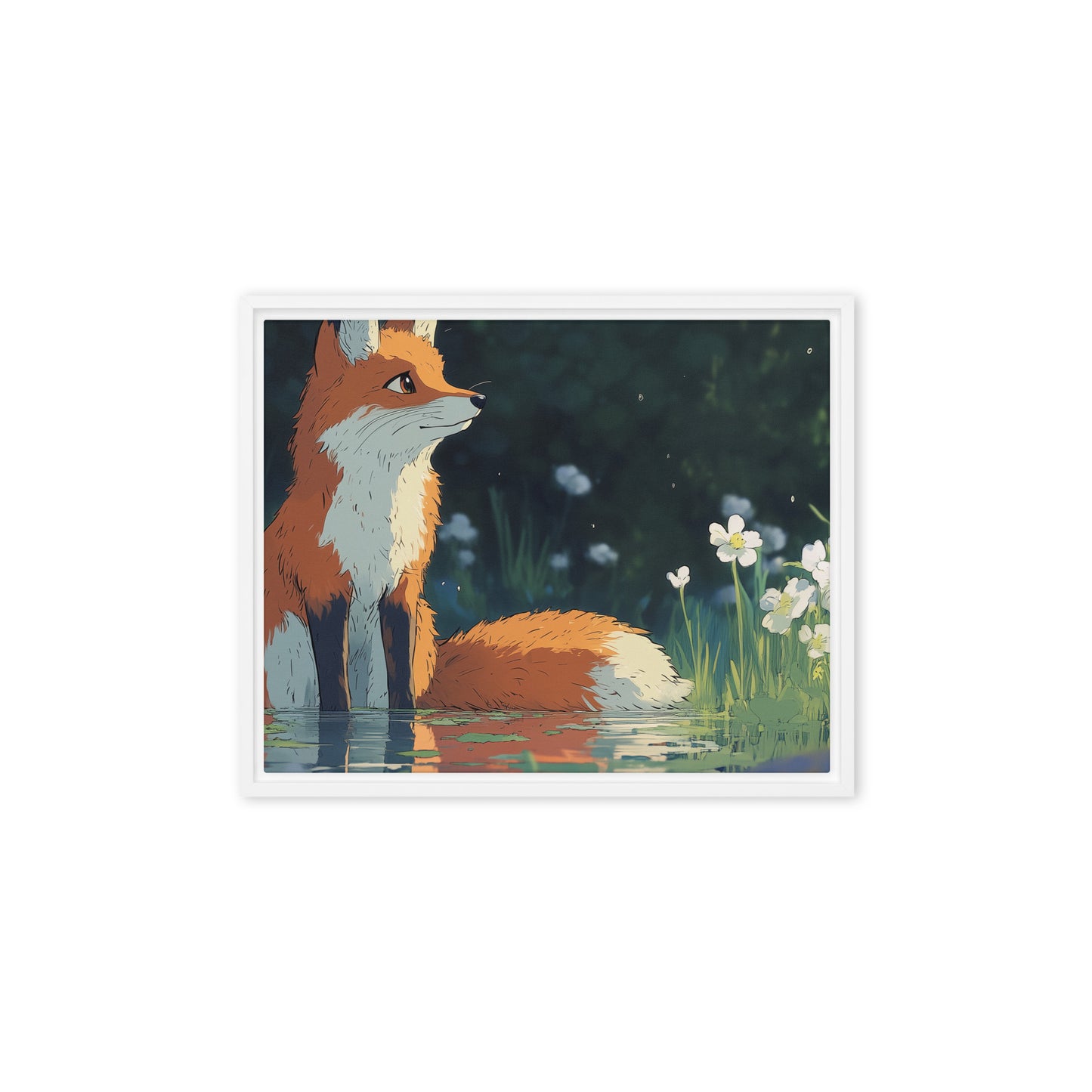 Fox Framed canvas