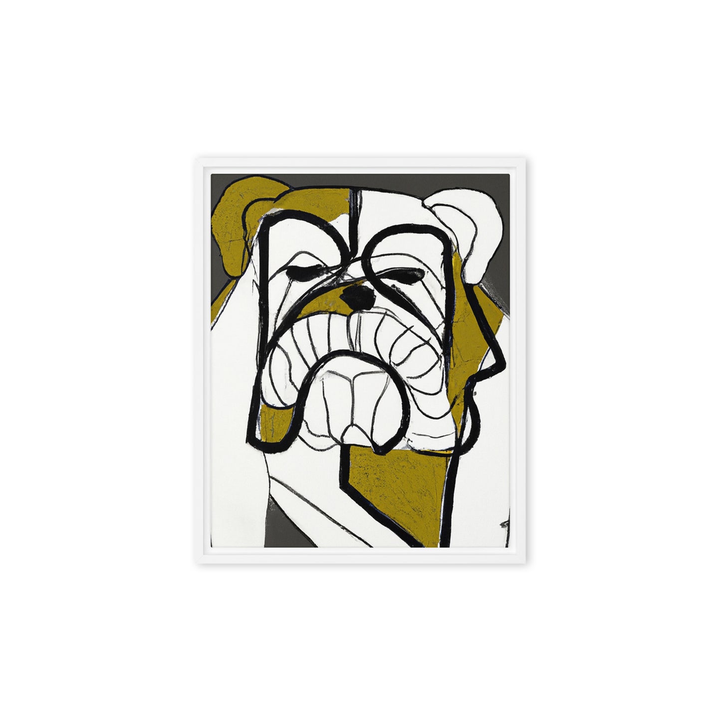 English Bulldog Framed canvas