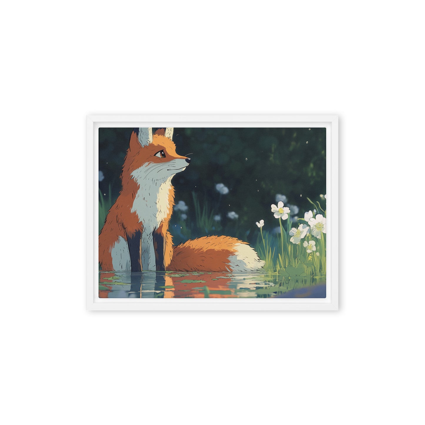 Fox Framed canvas