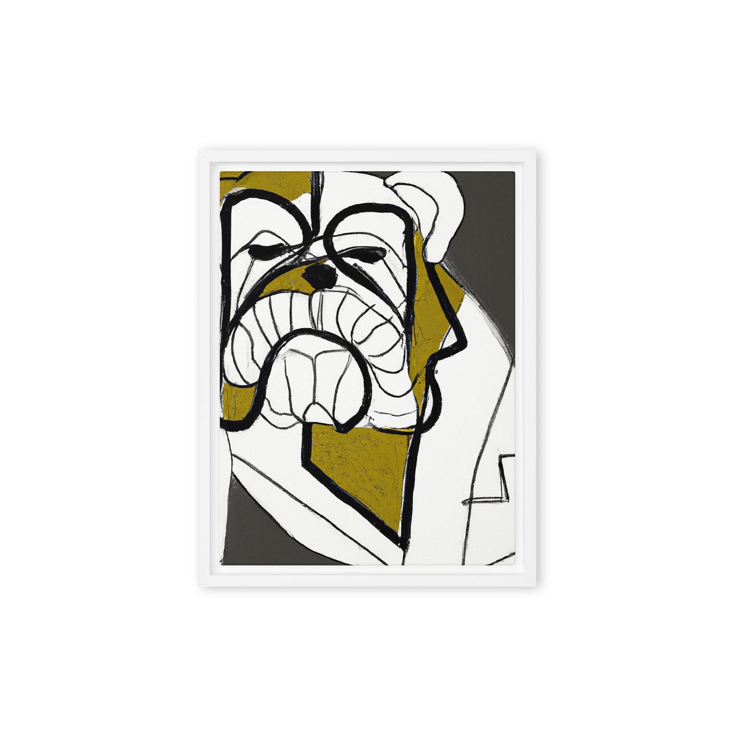 English Bulldog Framed canvas