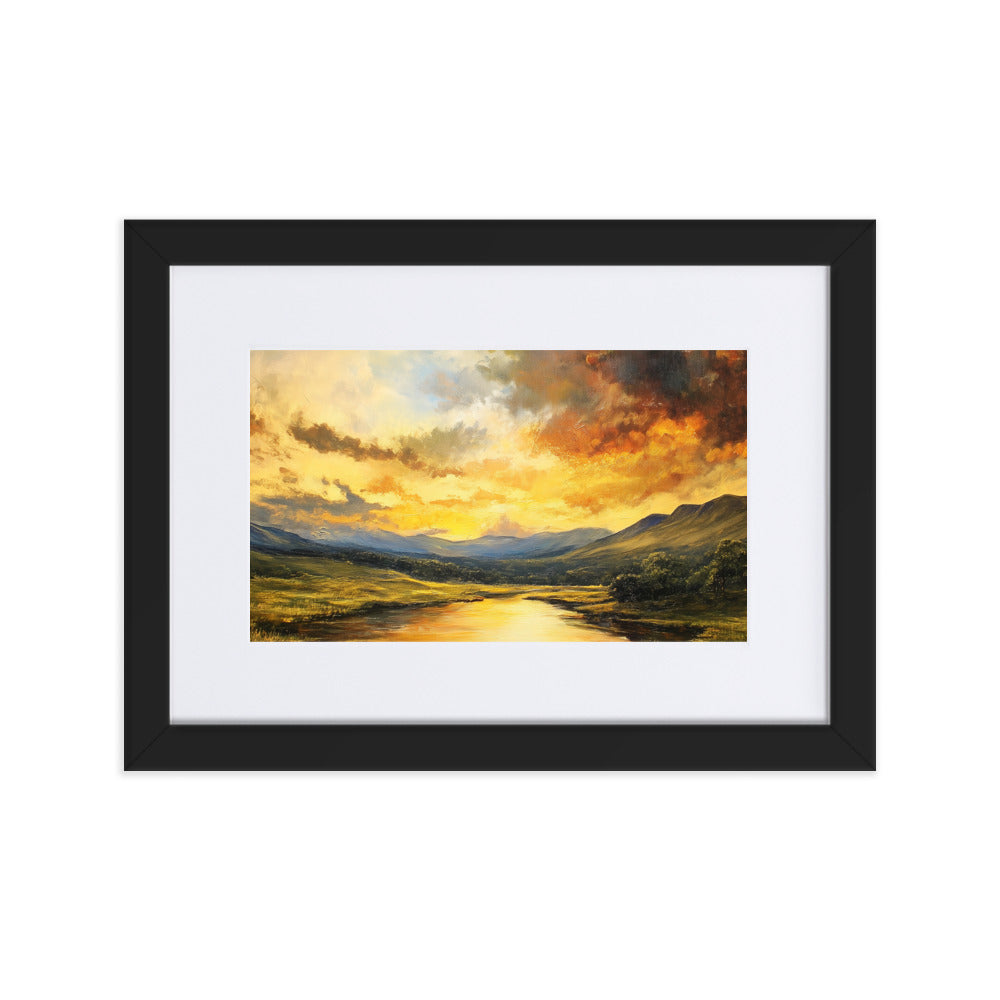 Untitled Landscape 1 matte Paper Framed Poster With Mat