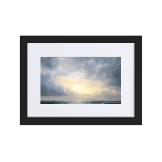 Untitled Seascape 1 Matte Paper Framed Poster With Mat