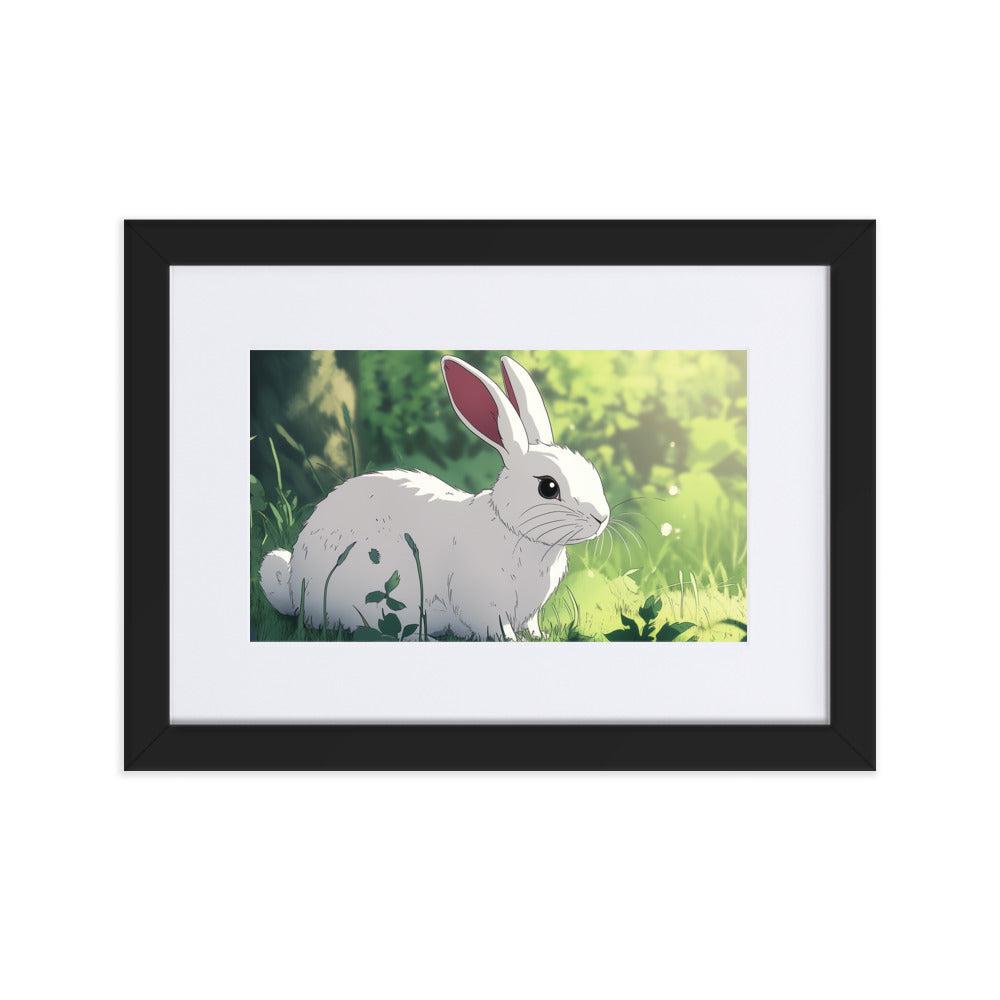 Rabbit Matte Paper Framed Poster With Mat