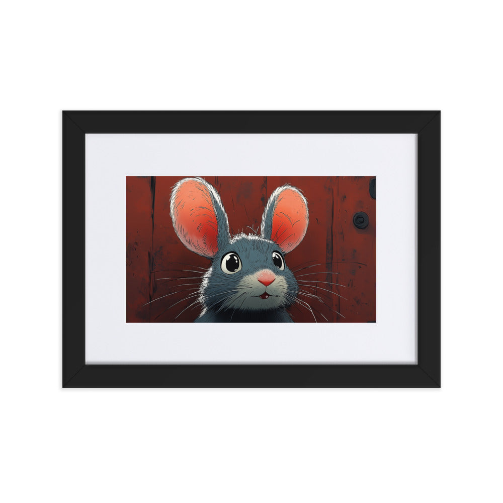 Mouse Matte Paper Framed Poster With Mat