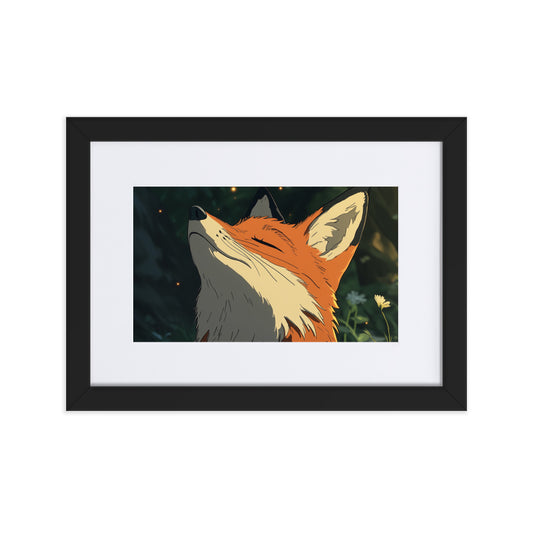 Fox 2 Matte Paper Framed Poster With Mat