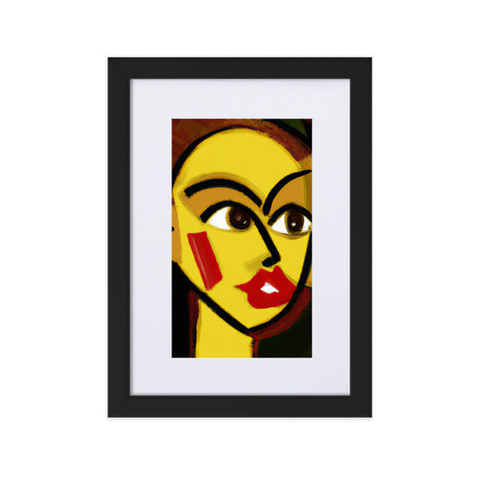 Portrait Matte Paper Framed Poster With Mat