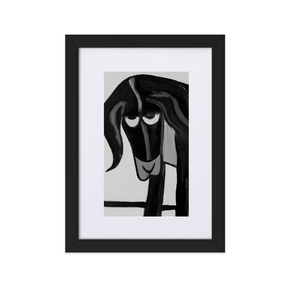 The Black Dog Matte Paper Framed Poster With Mat