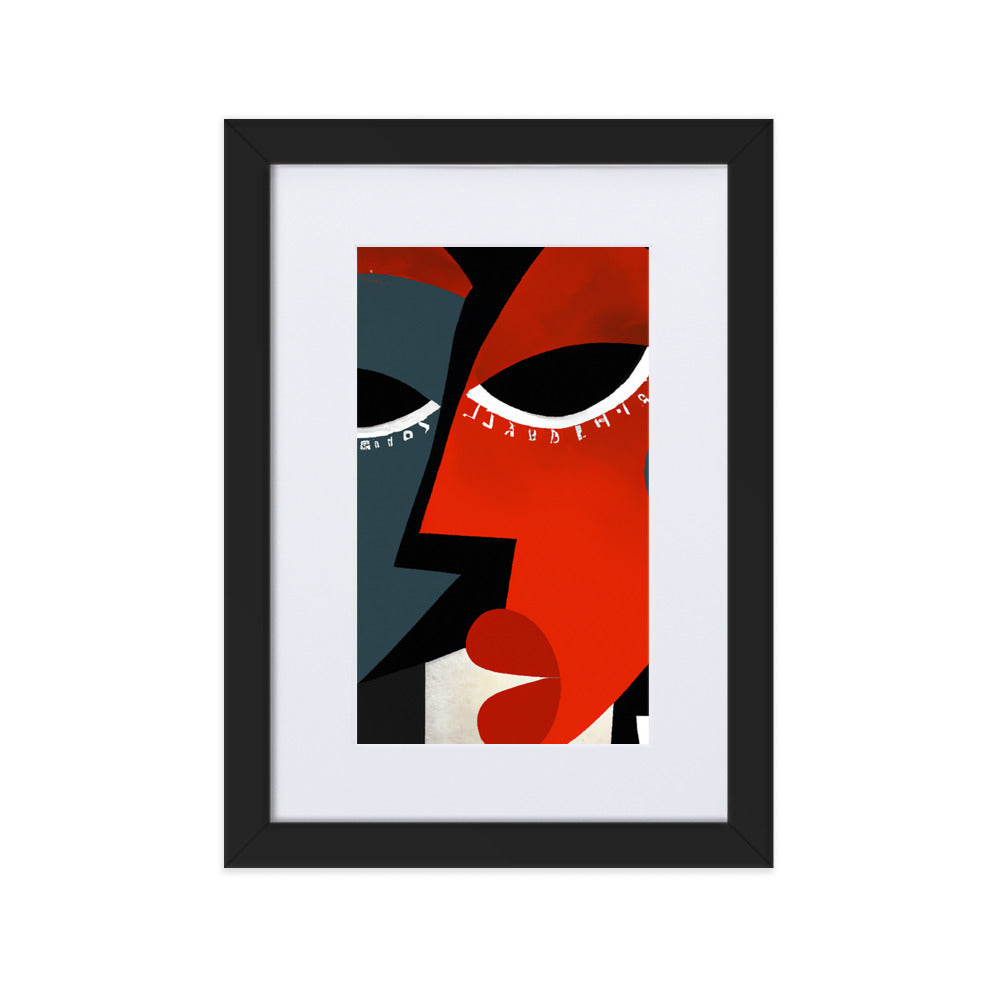 Masks Matte Paper Framed Poster With Mat