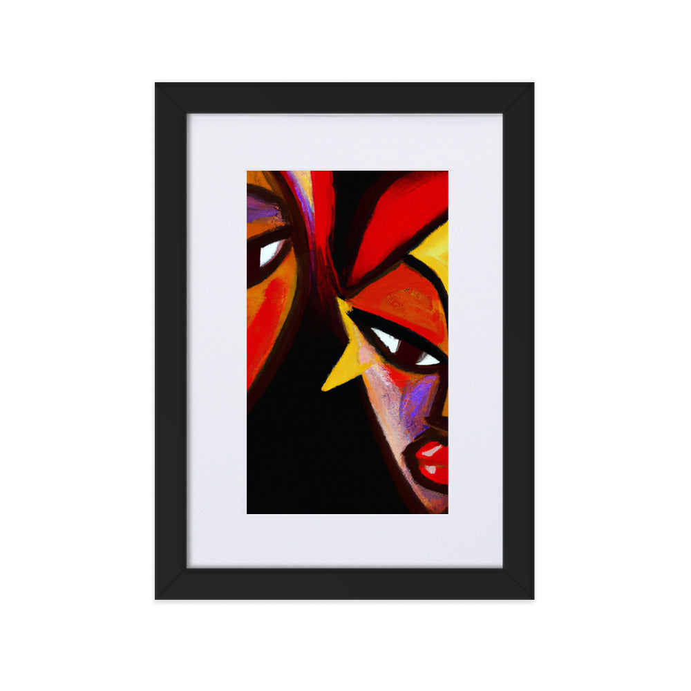 Big Sister Little Sister Matte Paper Framed Poster With Mat