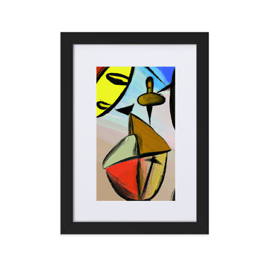 Cubism Matte Paper Framed Poster With Mat