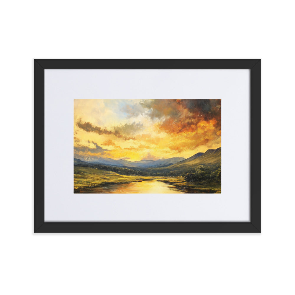 Untitled Landscape 1 matte Paper Framed Poster With Mat