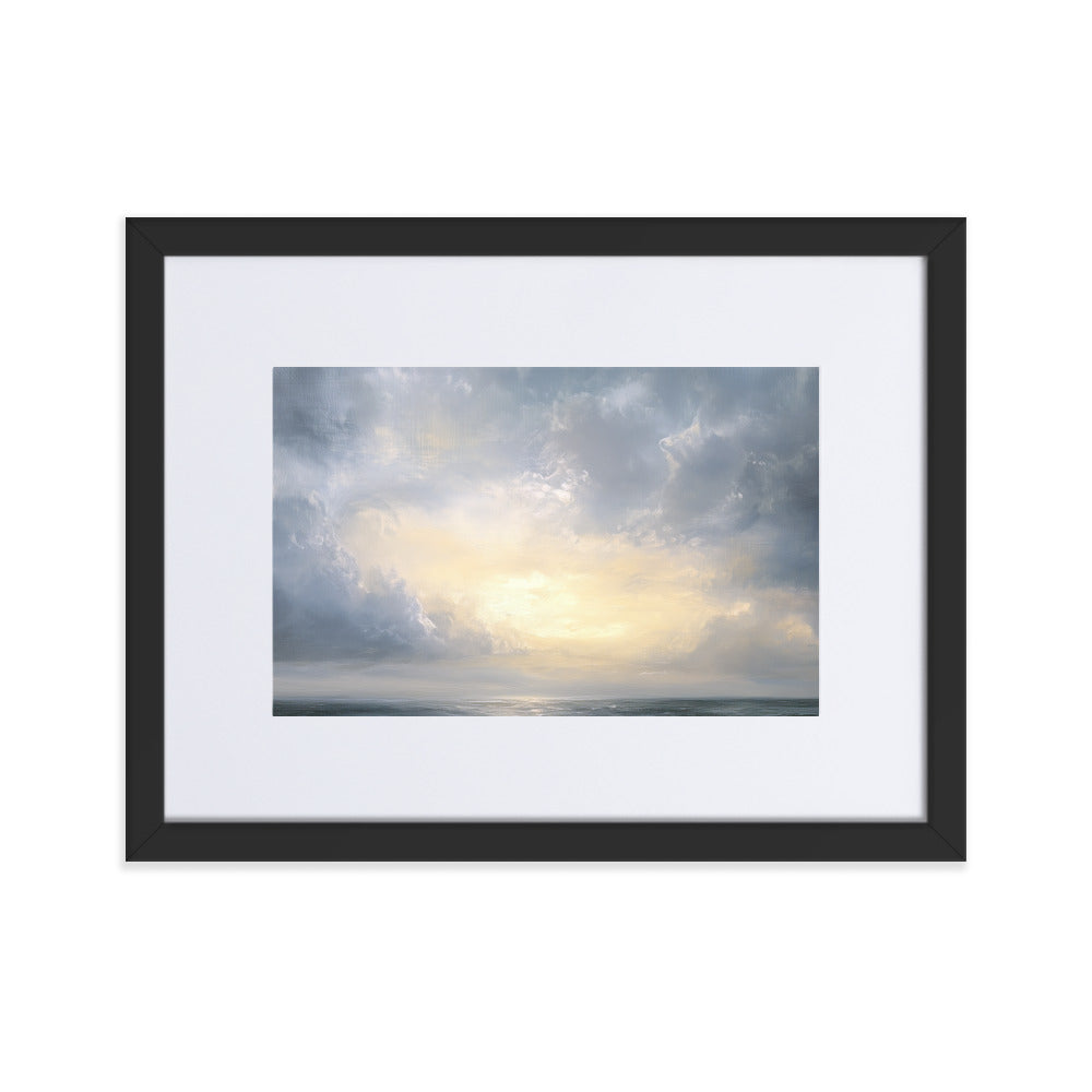 Untitled Seascape 1 Matte Paper Framed Poster With Mat