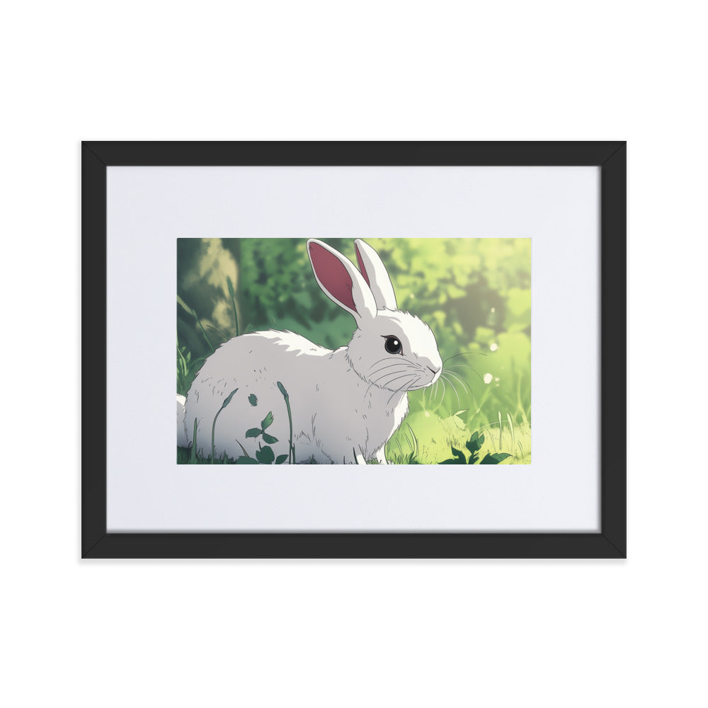 Rabbit Matte Paper Framed Poster With Mat