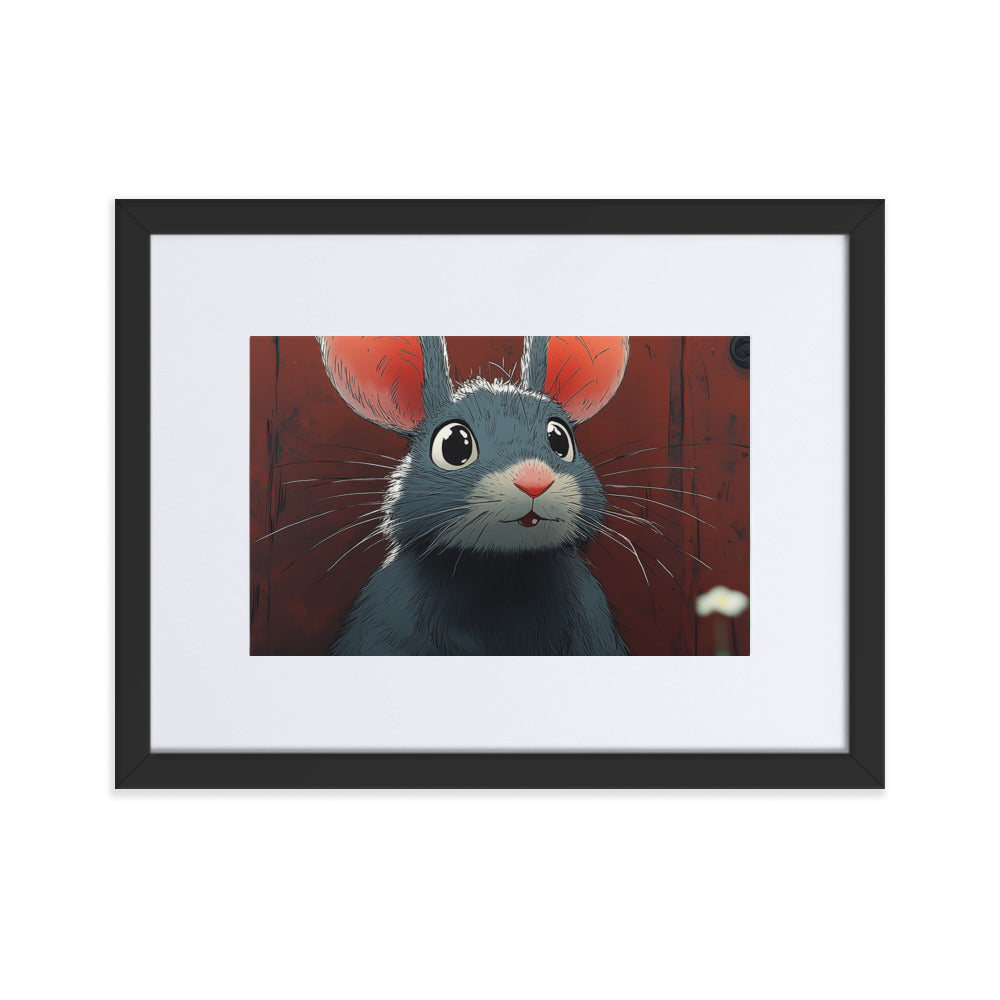 Mouse Matte Paper Framed Poster With Mat