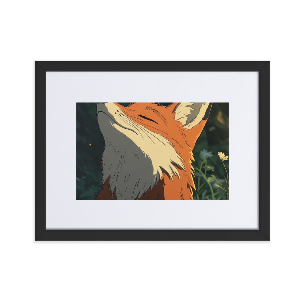 Fox 2 Matte Paper Framed Poster With Mat