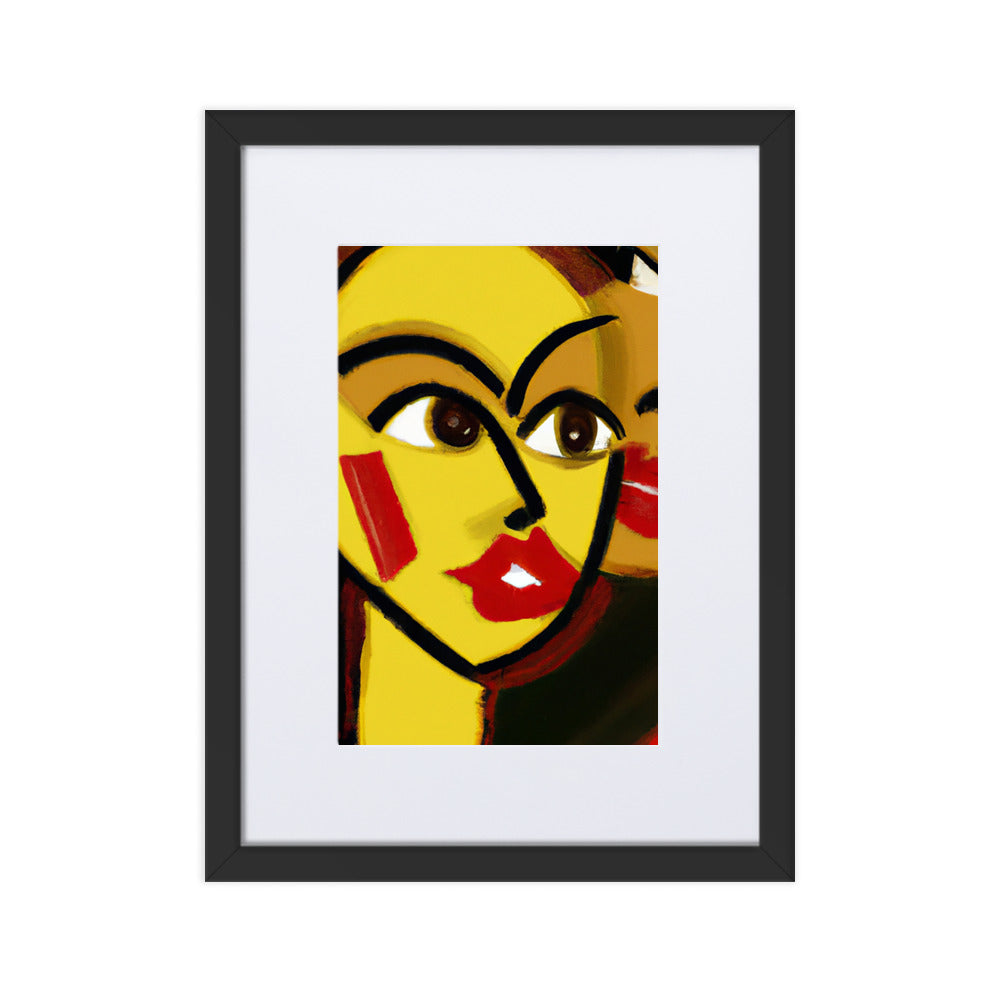 Portrait Matte Paper Framed Poster With Mat