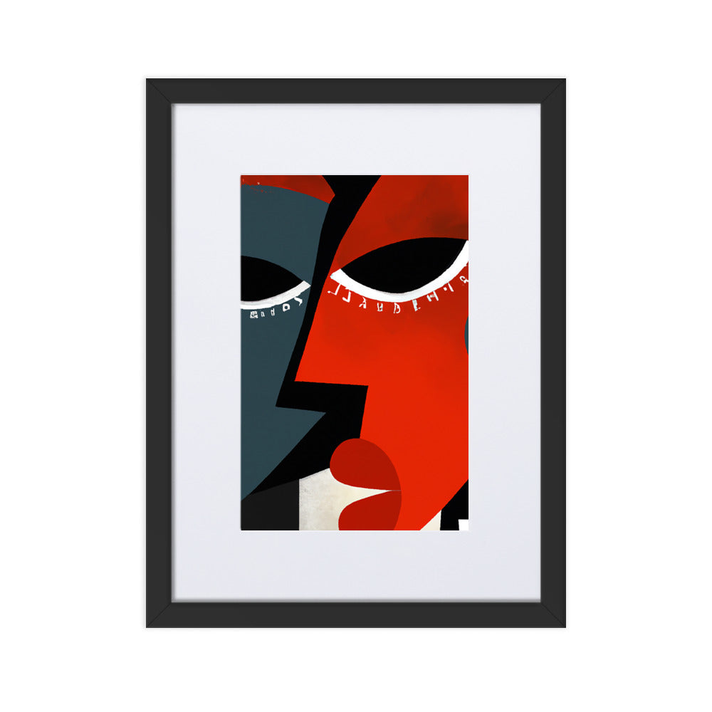 Masks Matte Paper Framed Poster With Mat