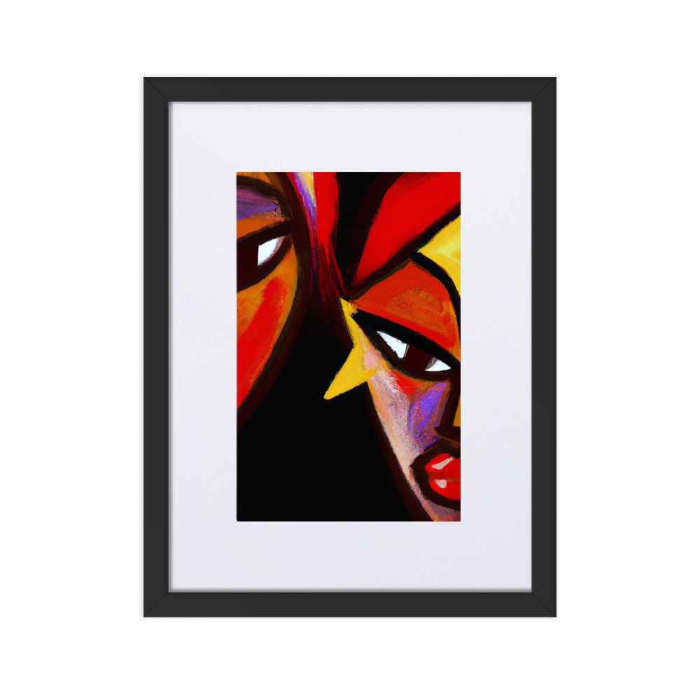 Big Sister Little Sister Matte Paper Framed Poster With Mat