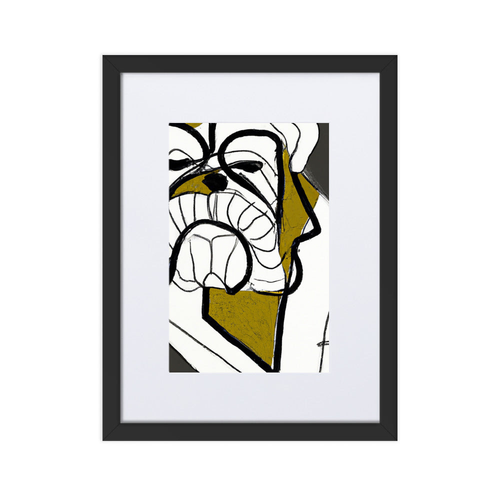 English Bulldog Matte Paper Framed Poster With Mat